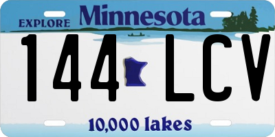 MN license plate 144LCV