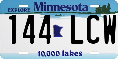 MN license plate 144LCW