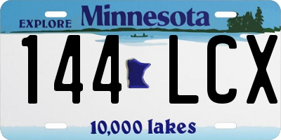 MN license plate 144LCX