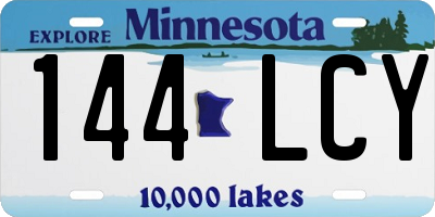 MN license plate 144LCY