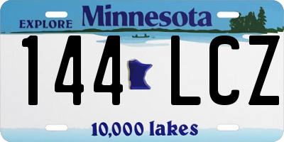 MN license plate 144LCZ