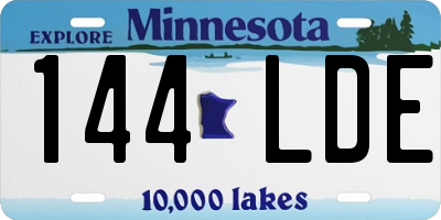 MN license plate 144LDE