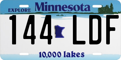 MN license plate 144LDF