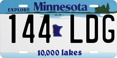 MN license plate 144LDG
