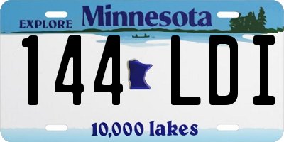 MN license plate 144LDI