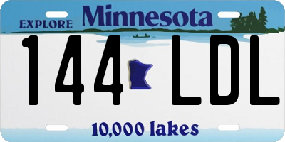 MN license plate 144LDL