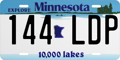 MN license plate 144LDP