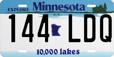 MN license plate 144LDQ