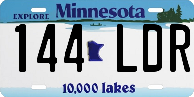 MN license plate 144LDR