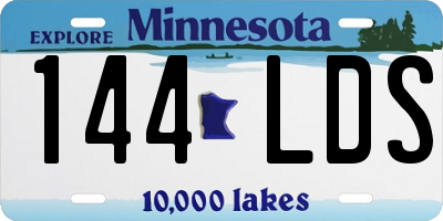 MN license plate 144LDS