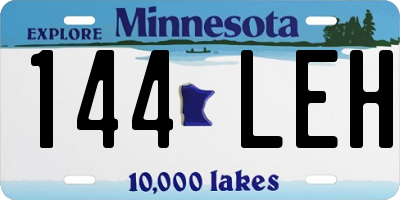 MN license plate 144LEH