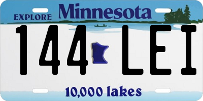 MN license plate 144LEI