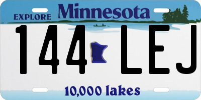 MN license plate 144LEJ