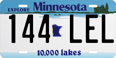 MN license plate 144LEL