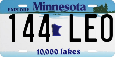 MN license plate 144LEO
