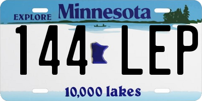 MN license plate 144LEP
