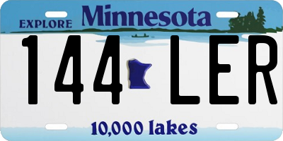 MN license plate 144LER
