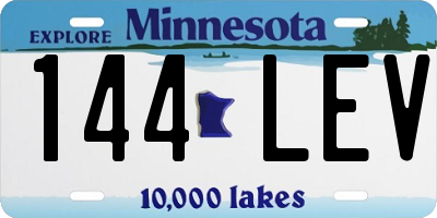 MN license plate 144LEV