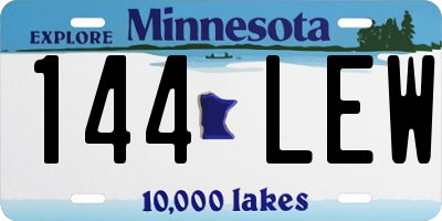 MN license plate 144LEW