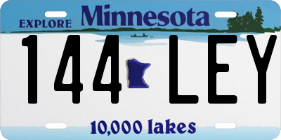 MN license plate 144LEY