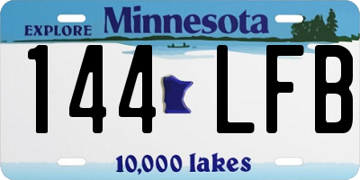 MN license plate 144LFB