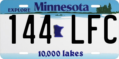 MN license plate 144LFC