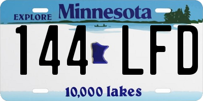 MN license plate 144LFD