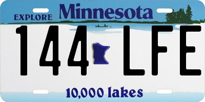 MN license plate 144LFE