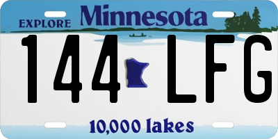 MN license plate 144LFG