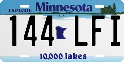 MN license plate 144LFI