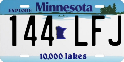 MN license plate 144LFJ