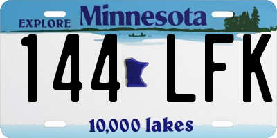 MN license plate 144LFK