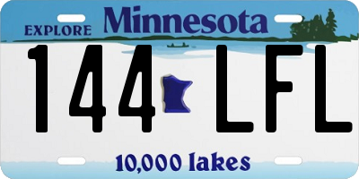 MN license plate 144LFL