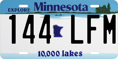 MN license plate 144LFM