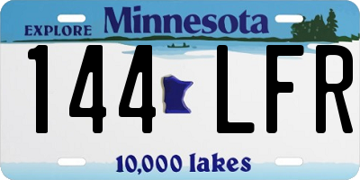 MN license plate 144LFR