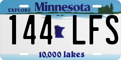 MN license plate 144LFS