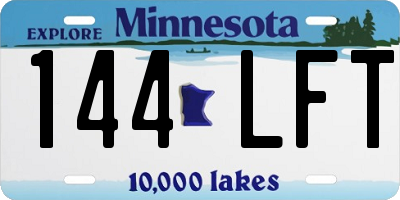 MN license plate 144LFT
