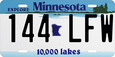 MN license plate 144LFW