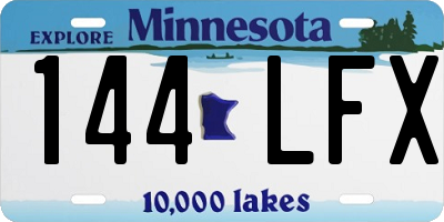 MN license plate 144LFX