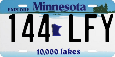 MN license plate 144LFY