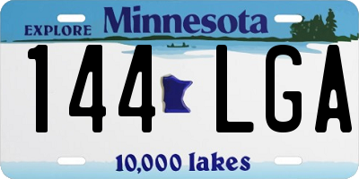 MN license plate 144LGA