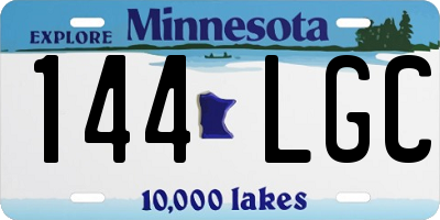 MN license plate 144LGC