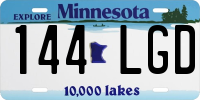 MN license plate 144LGD