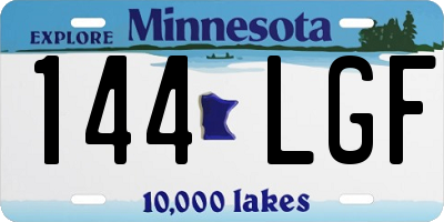 MN license plate 144LGF