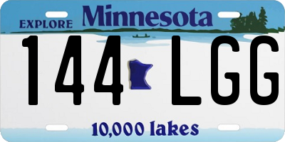 MN license plate 144LGG