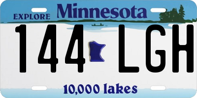 MN license plate 144LGH