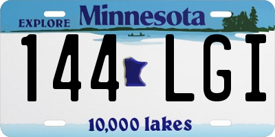 MN license plate 144LGI