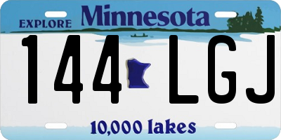 MN license plate 144LGJ