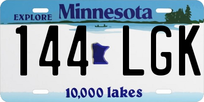 MN license plate 144LGK
