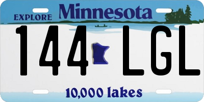 MN license plate 144LGL